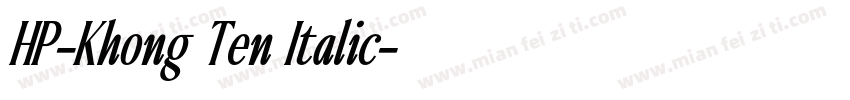HP-Khong Ten Italic字体转换